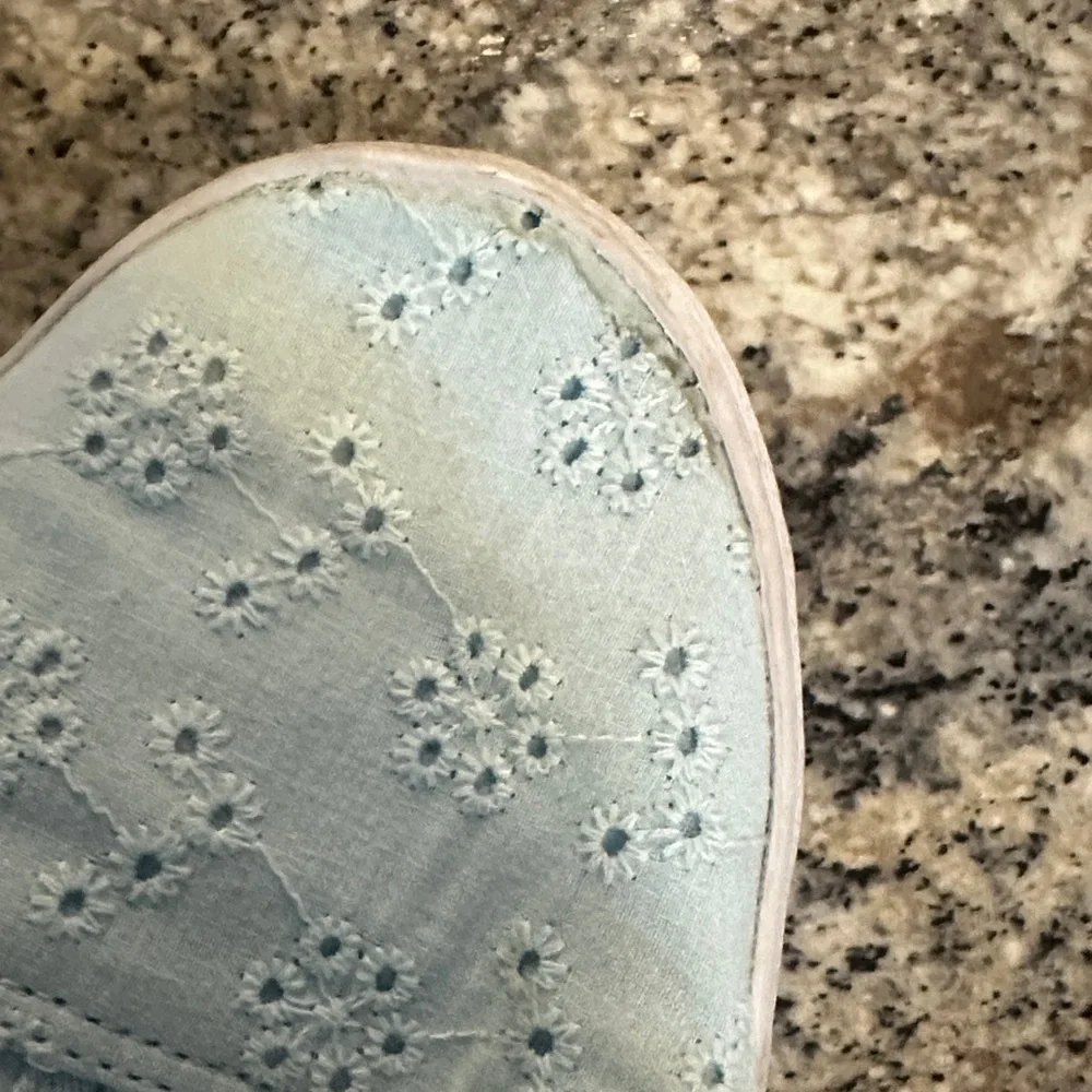 Light Blue Floral Women's Sneakers